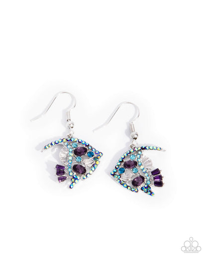 Fancy Free Fish - purple - Paparazzi earrings