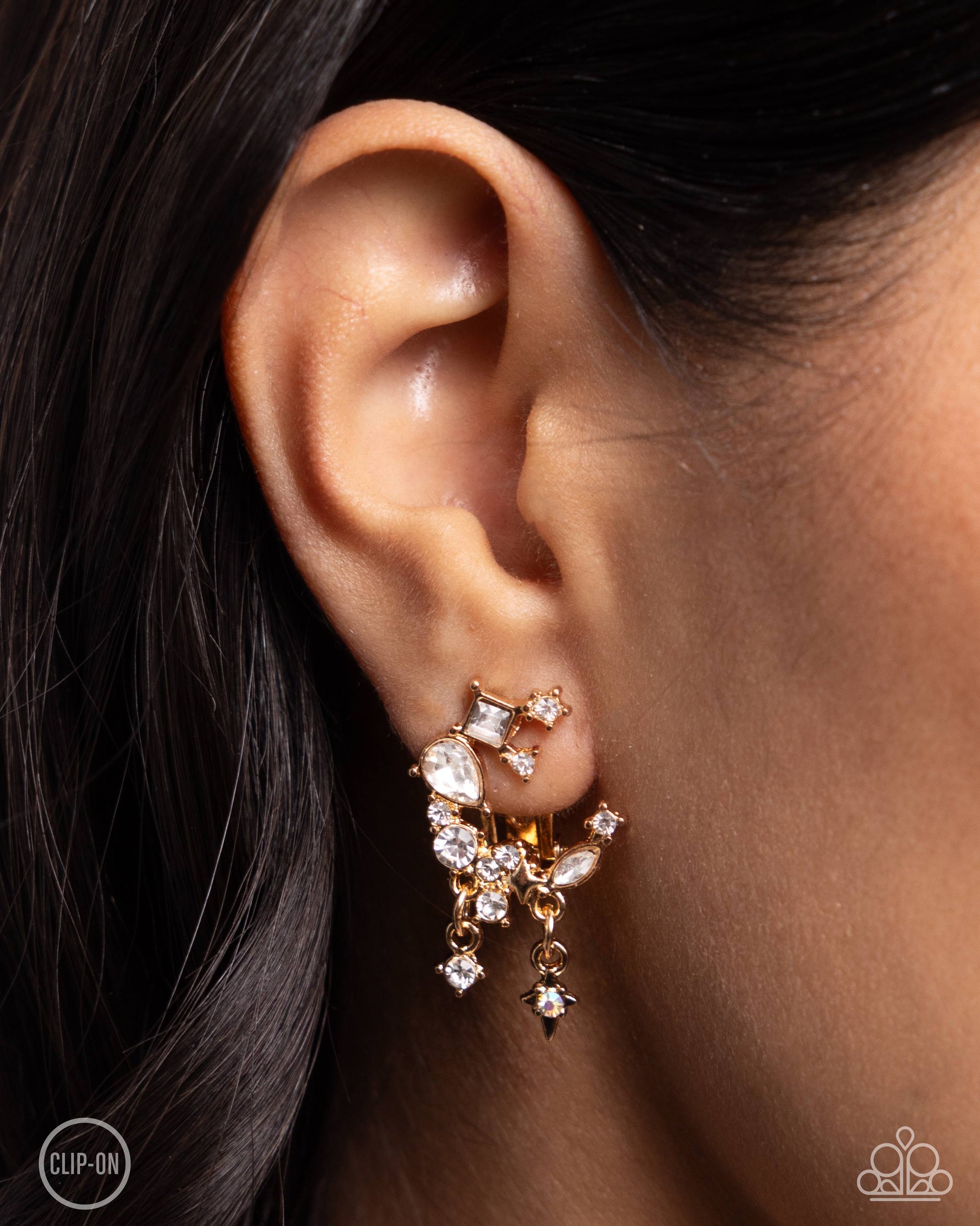 Fantastical Fashion - gold - Paparazzi CLIP ON earrings