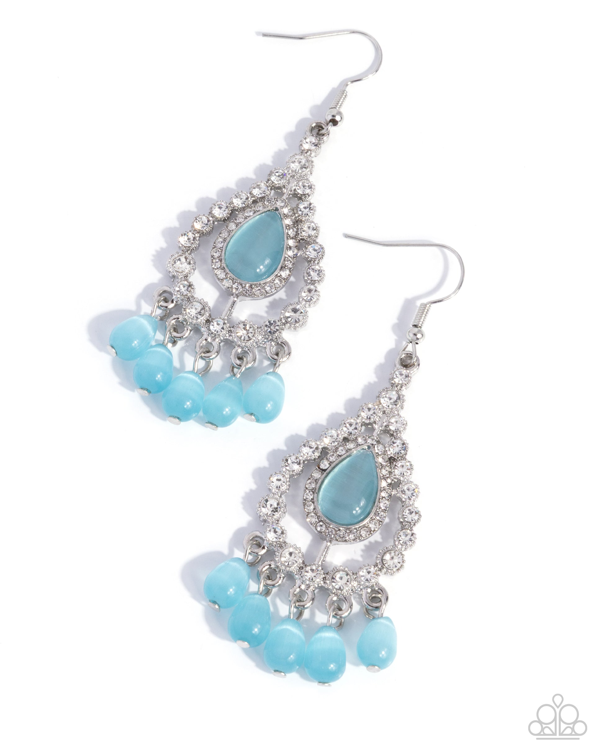 Fantasy Fringe - blue - Paparazzi earrings