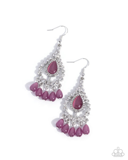 Fantasy Fringe - purple - Paparazzi earrings