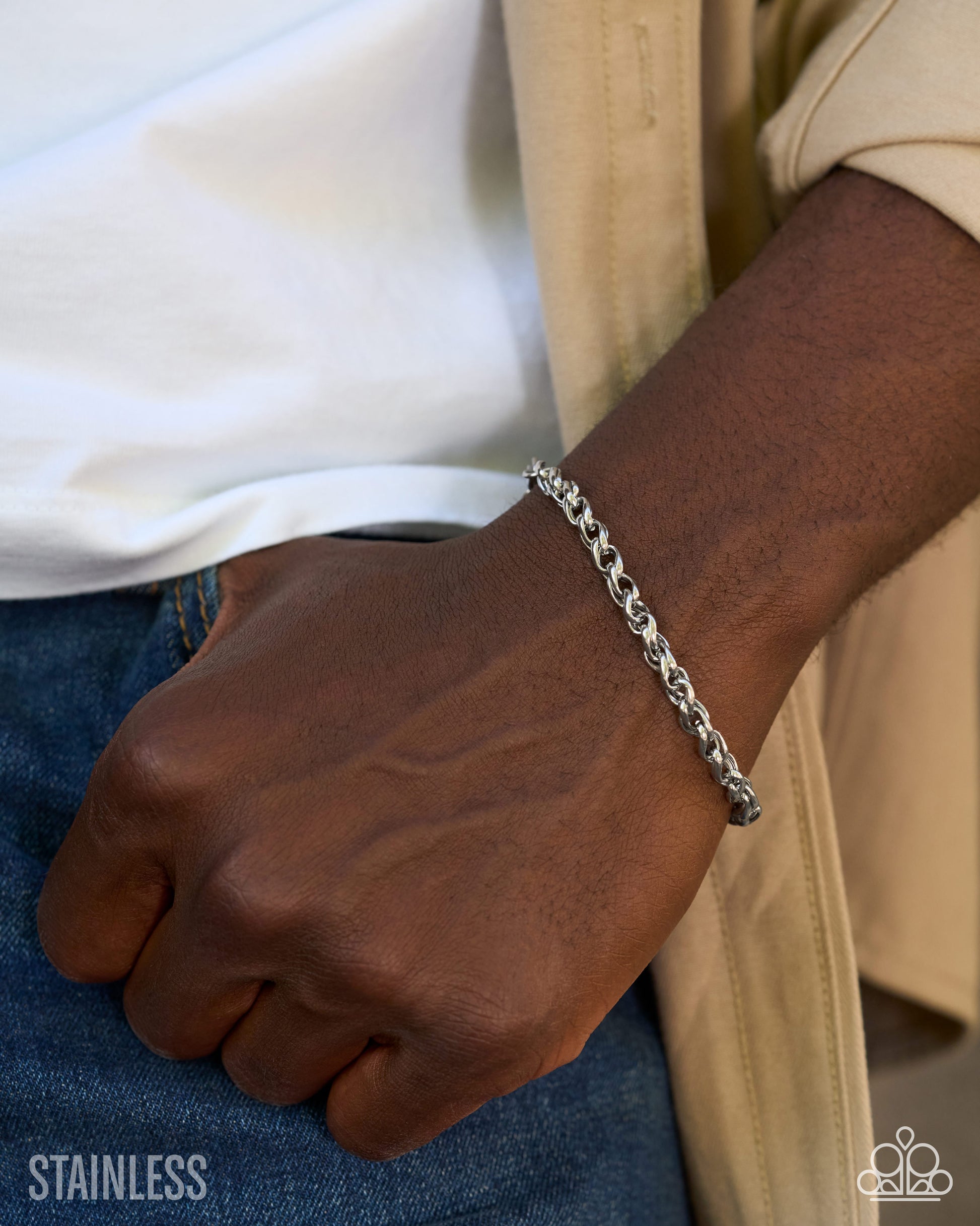 Fashionable Fanatic - silver - Paparazzi MENS bracelet