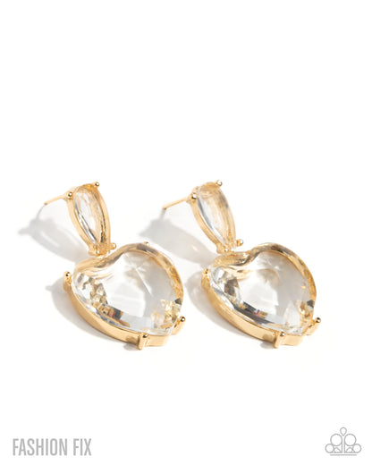 Fashionable Finery - gold - Paparazzi earrings