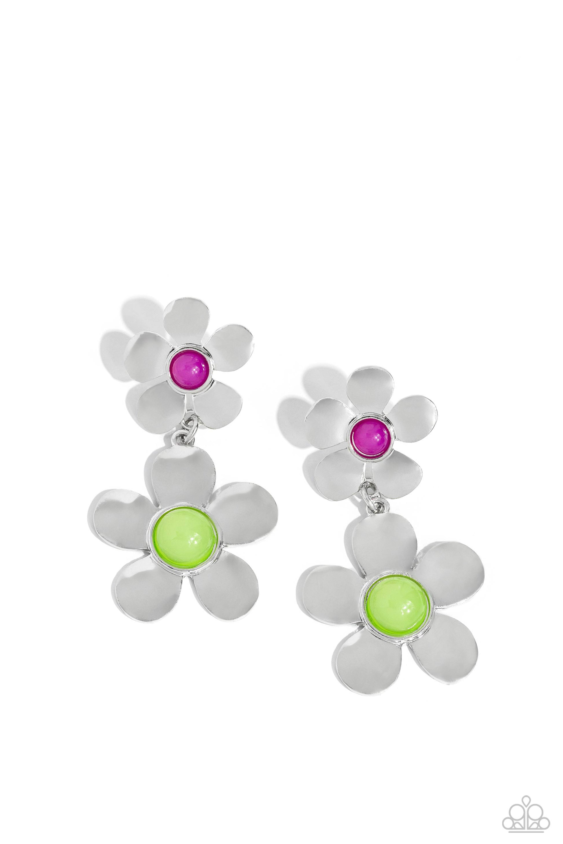 Fashionable Florals - green - Paparazzi earrings