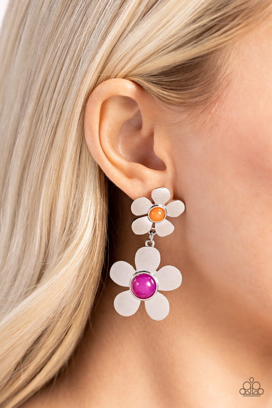 Fashionable Florals - pink - Paparazzi earrings