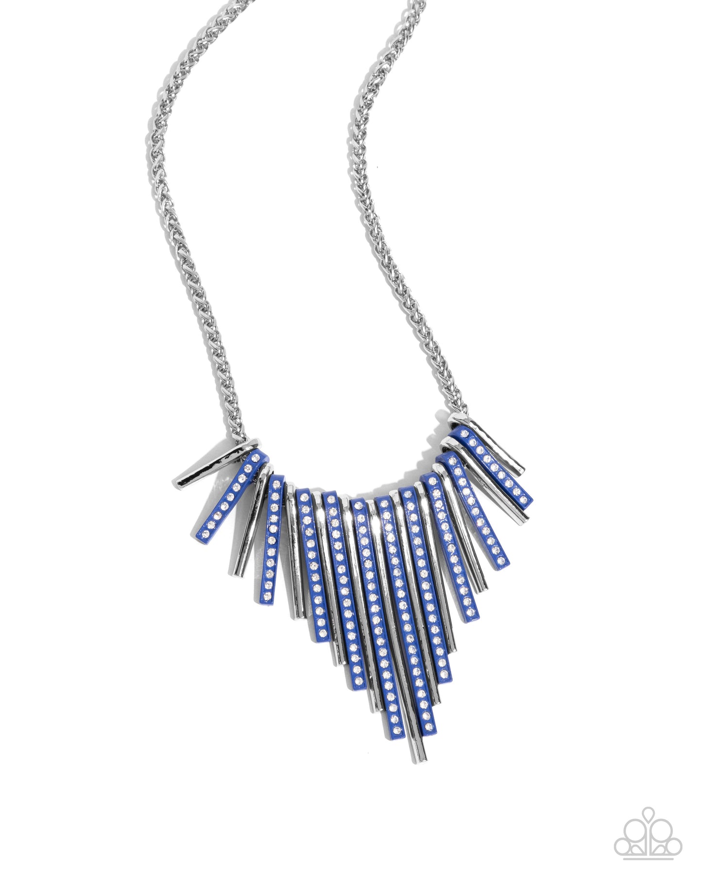 Fashionable Fringe - blue - Paparazzi necklace