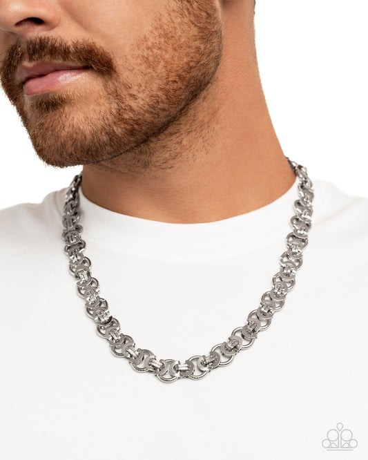 Fatal Fusion - silver - Paparazzi MENS necklace