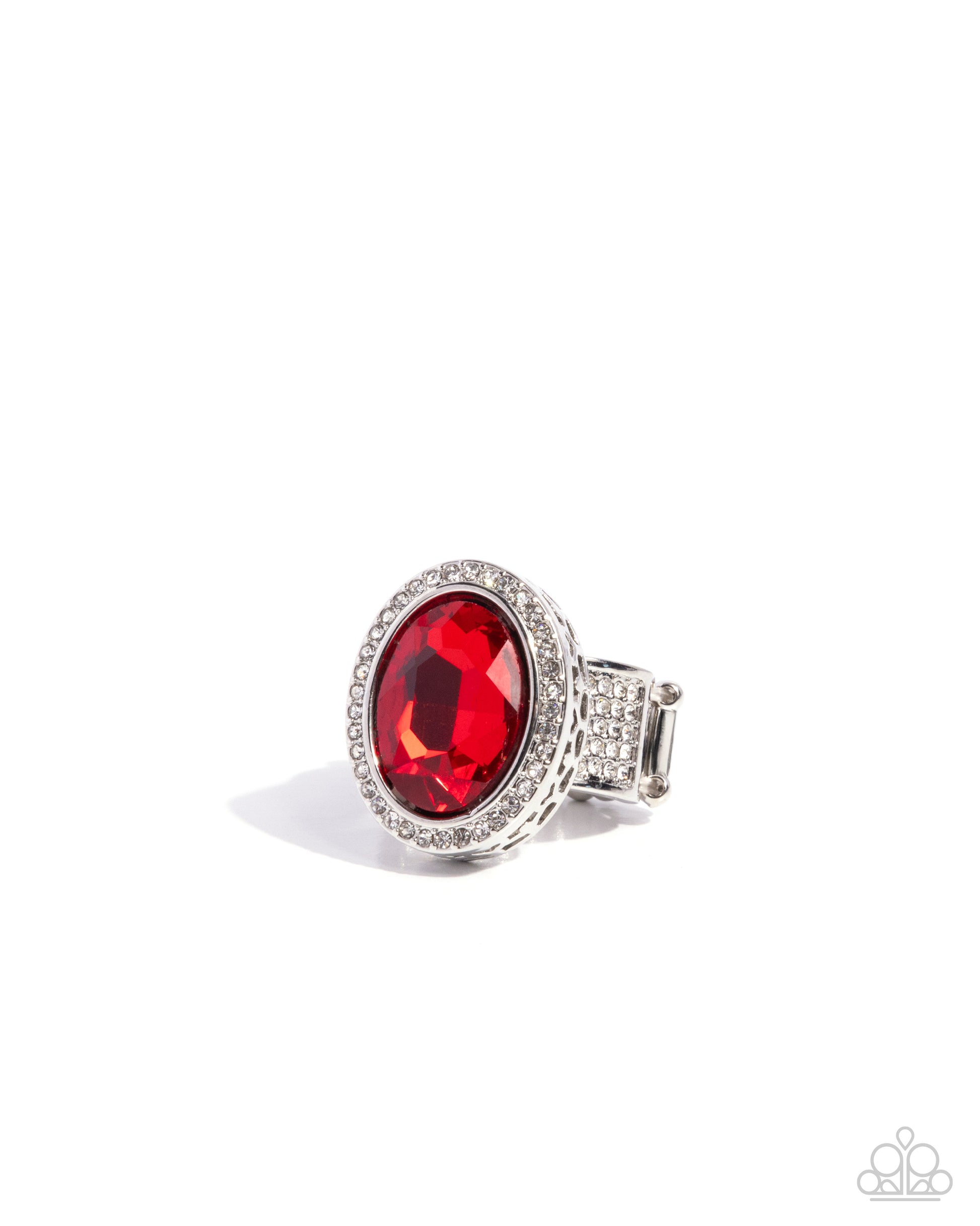 Favorable Facets - red - Paparazzi ring