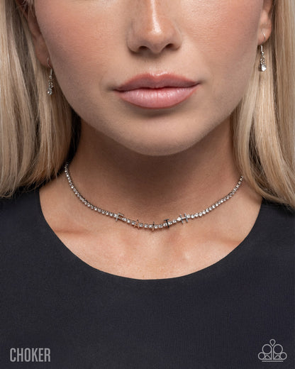 Favorable Faith - white - Paparazzi necklace