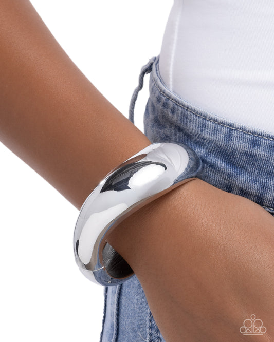 Fearless Fame - silver - Paparazzi bracelet