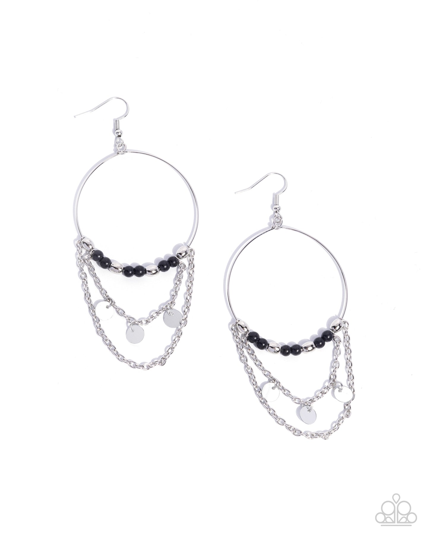 Fearless Fringe - black - Paparazzi earrings