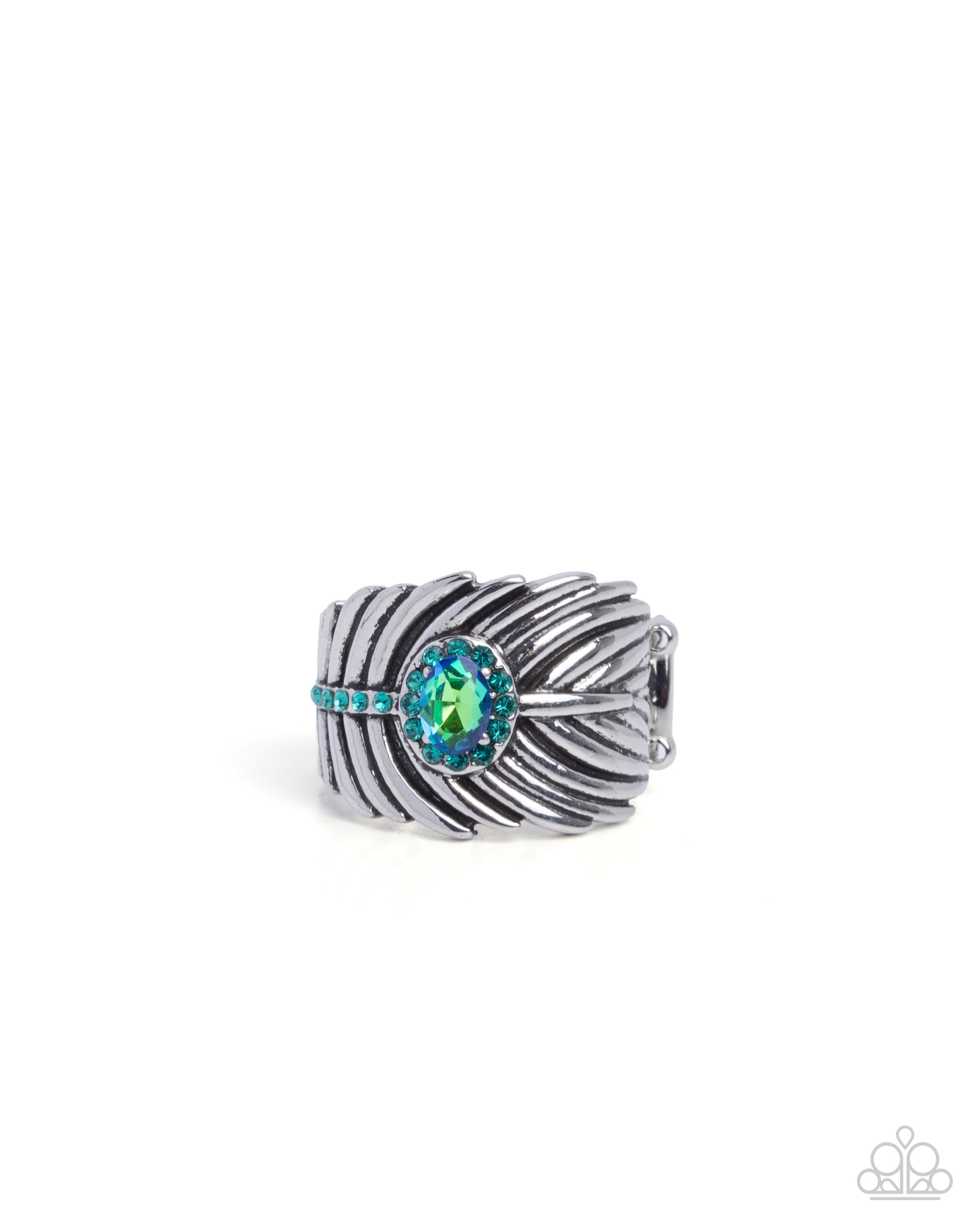 Feathered Fact - green - Paparazzi ring