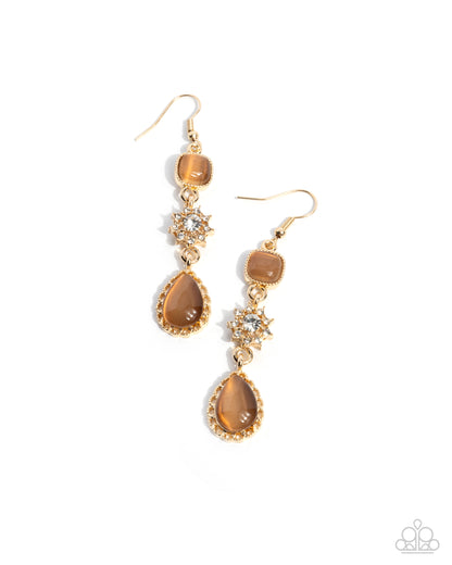 Feeling Fantastic - brown - Paparazzi earrings