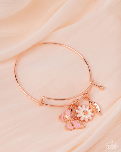 Feminine Fate - copper - Paparazzi bracelet