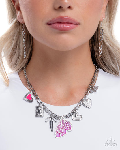 Feminine Finish - pink - Paparazzi necklace