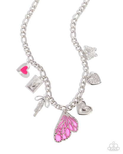 Feminine Finish - pink - Paparazzi necklace