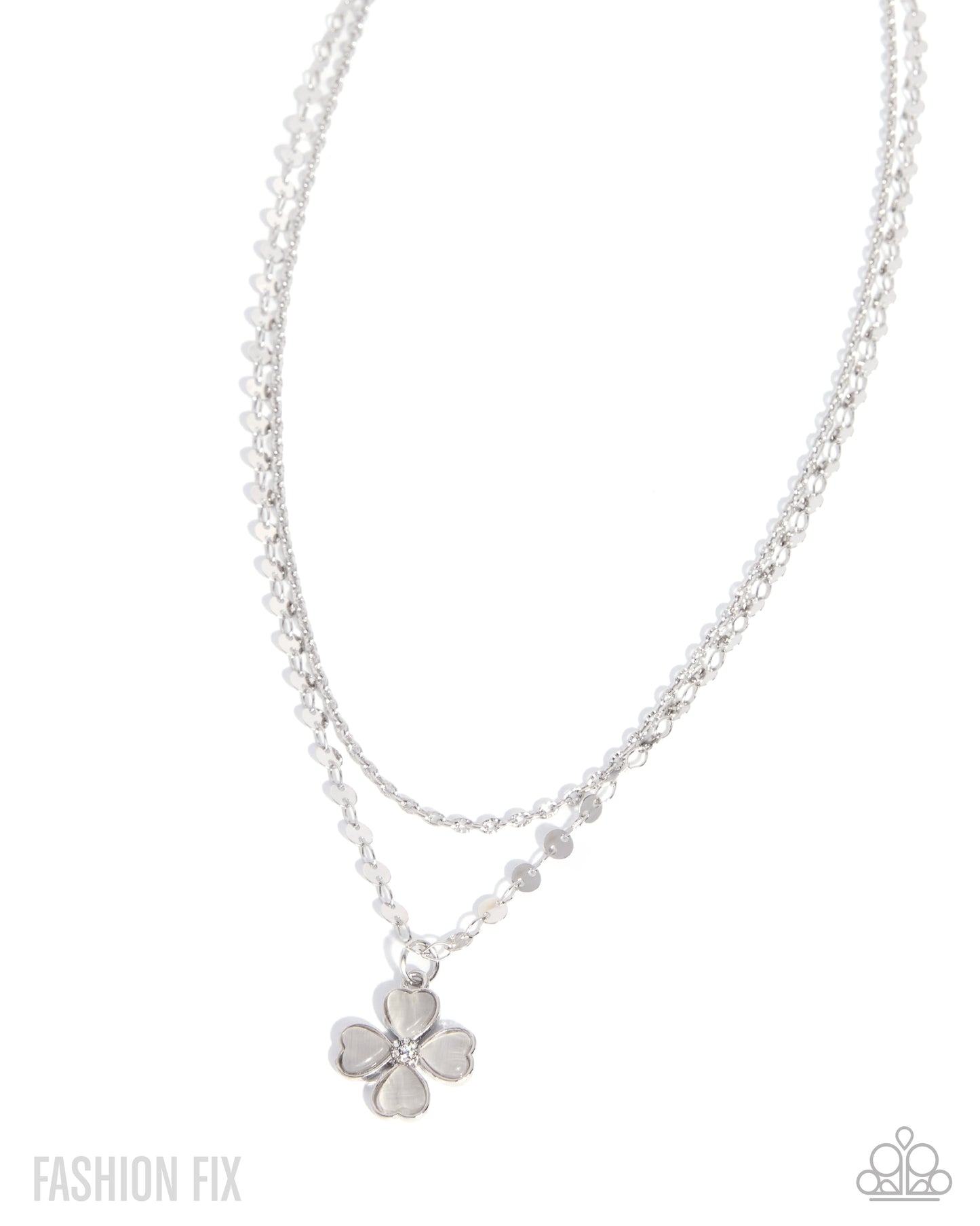 Feminine Flower - white - Paparazzi necklace