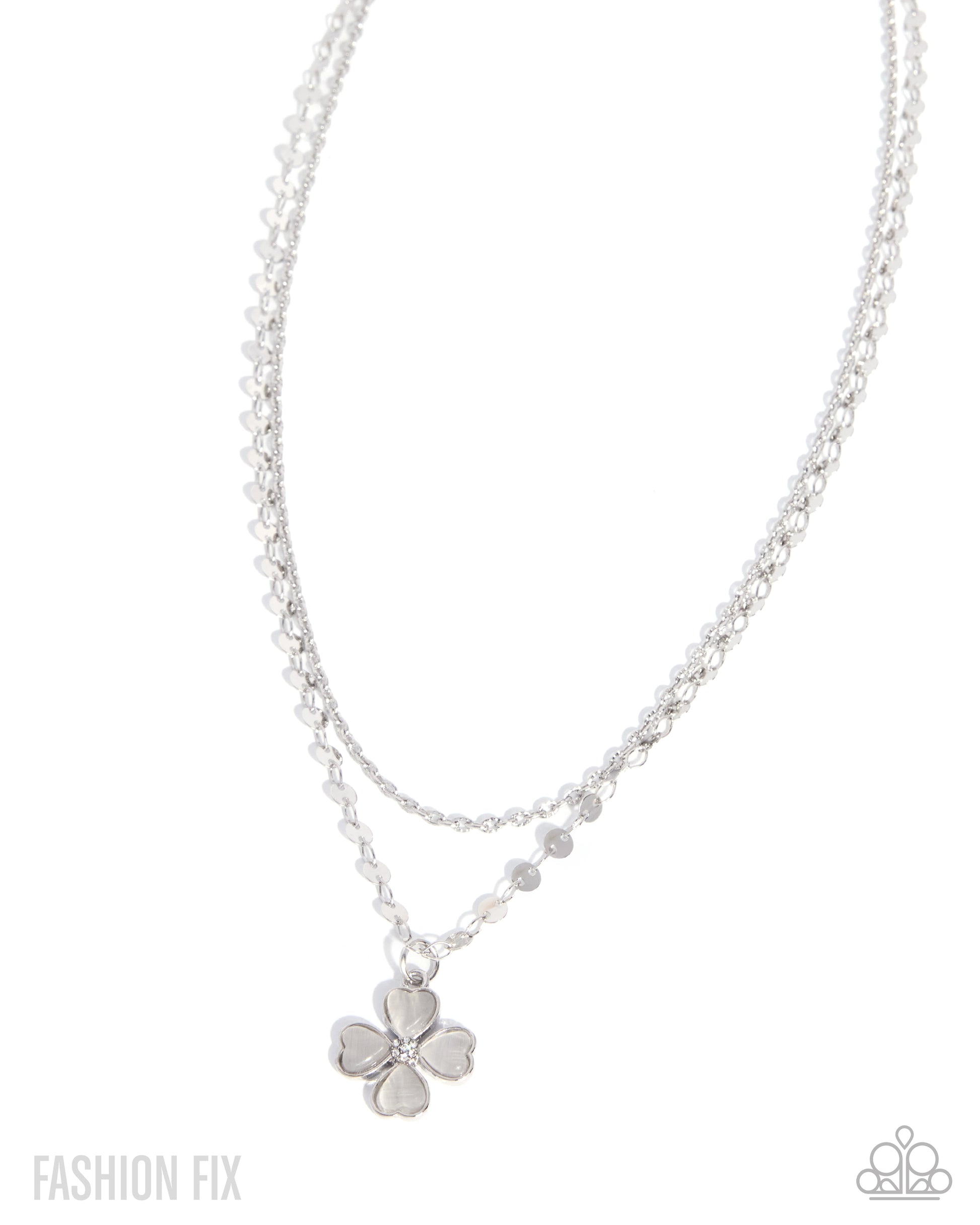 Feminine Flower - white - Paparazzi necklace