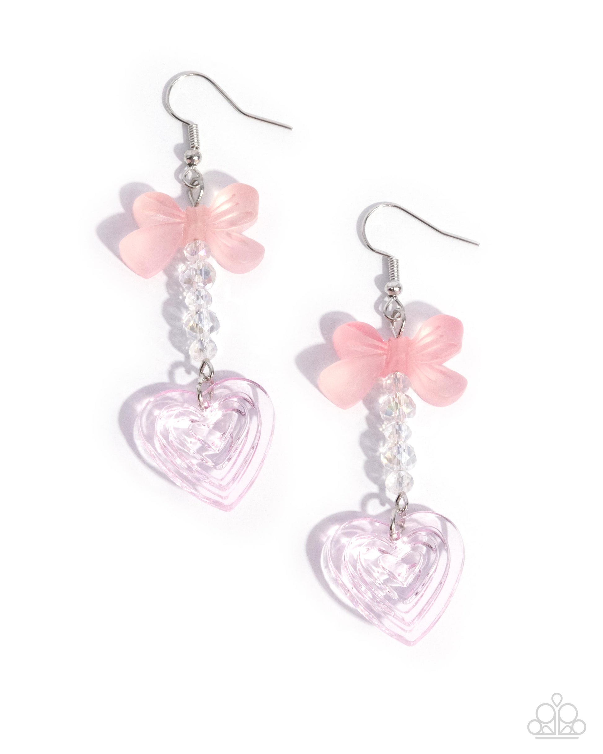 Feminine Freefall - pink - Paparazzi earrings