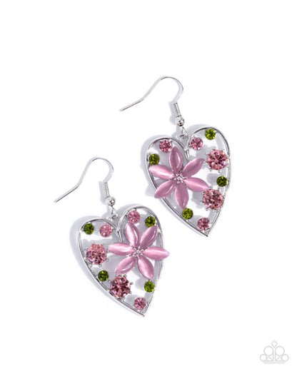 Feminine Freestyle - pink - Paparazzi earrings