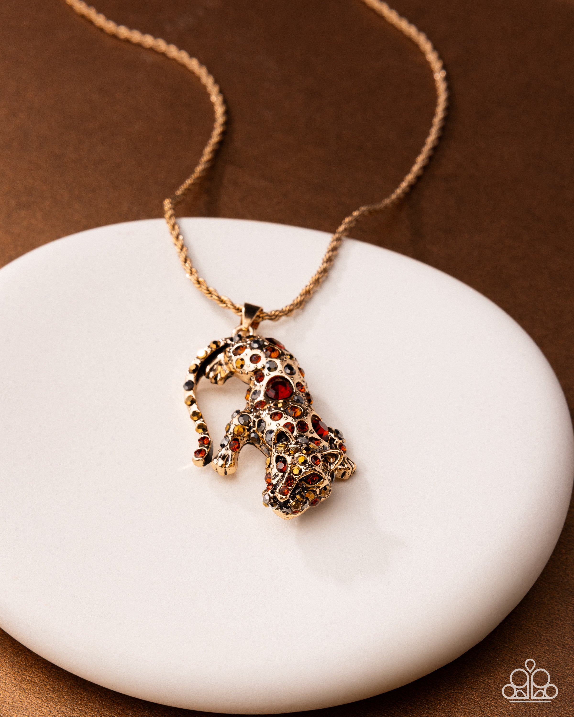 Ferocious Feline - gold - Paparazzi necklace – JewelryBlingThing