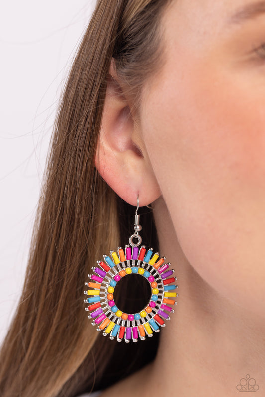 Ferris Wheel Finale - multi - Paparazzi earrings