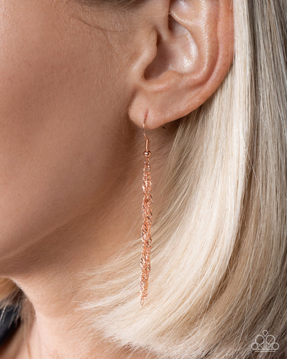 Fervent Flowers - copper - Paparazzi necklace