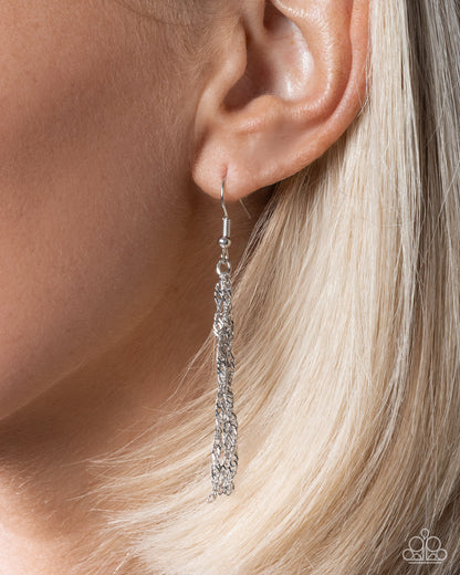 Fervent Flowers - silver - Paparazzi necklace