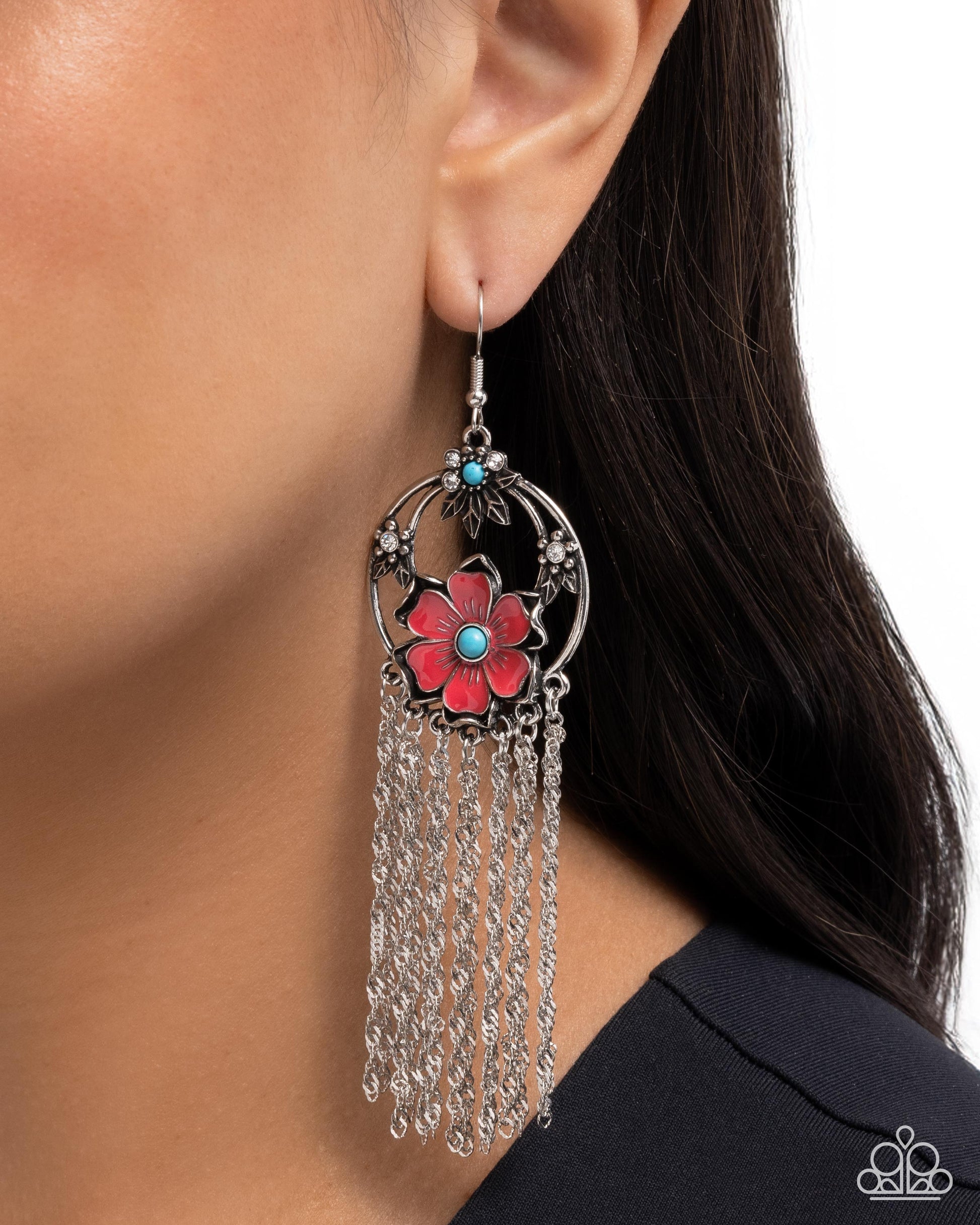 Festive Fringe - pink - Paparazzi earrings