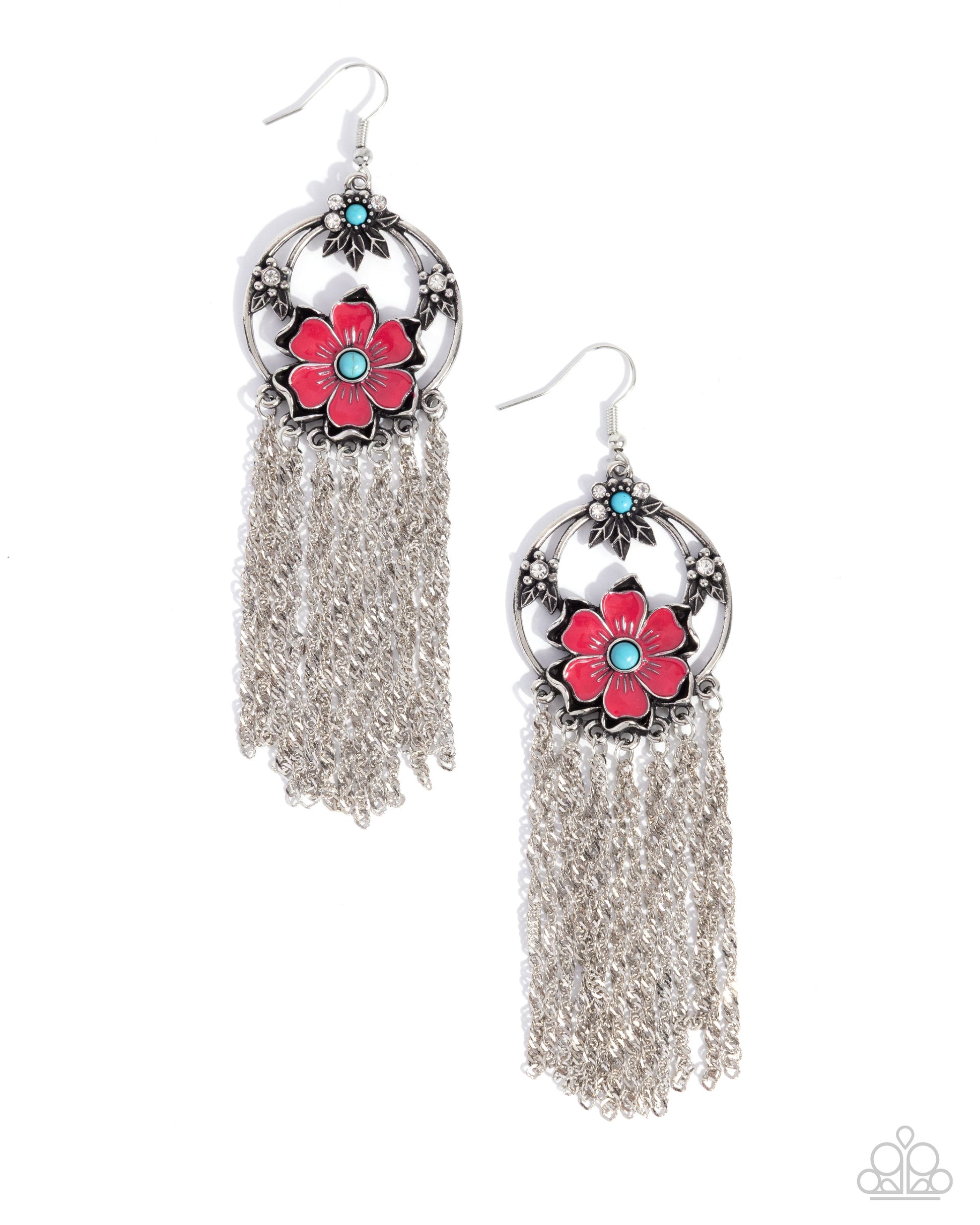 Festive Fringe - pink - Paparazzi earrings