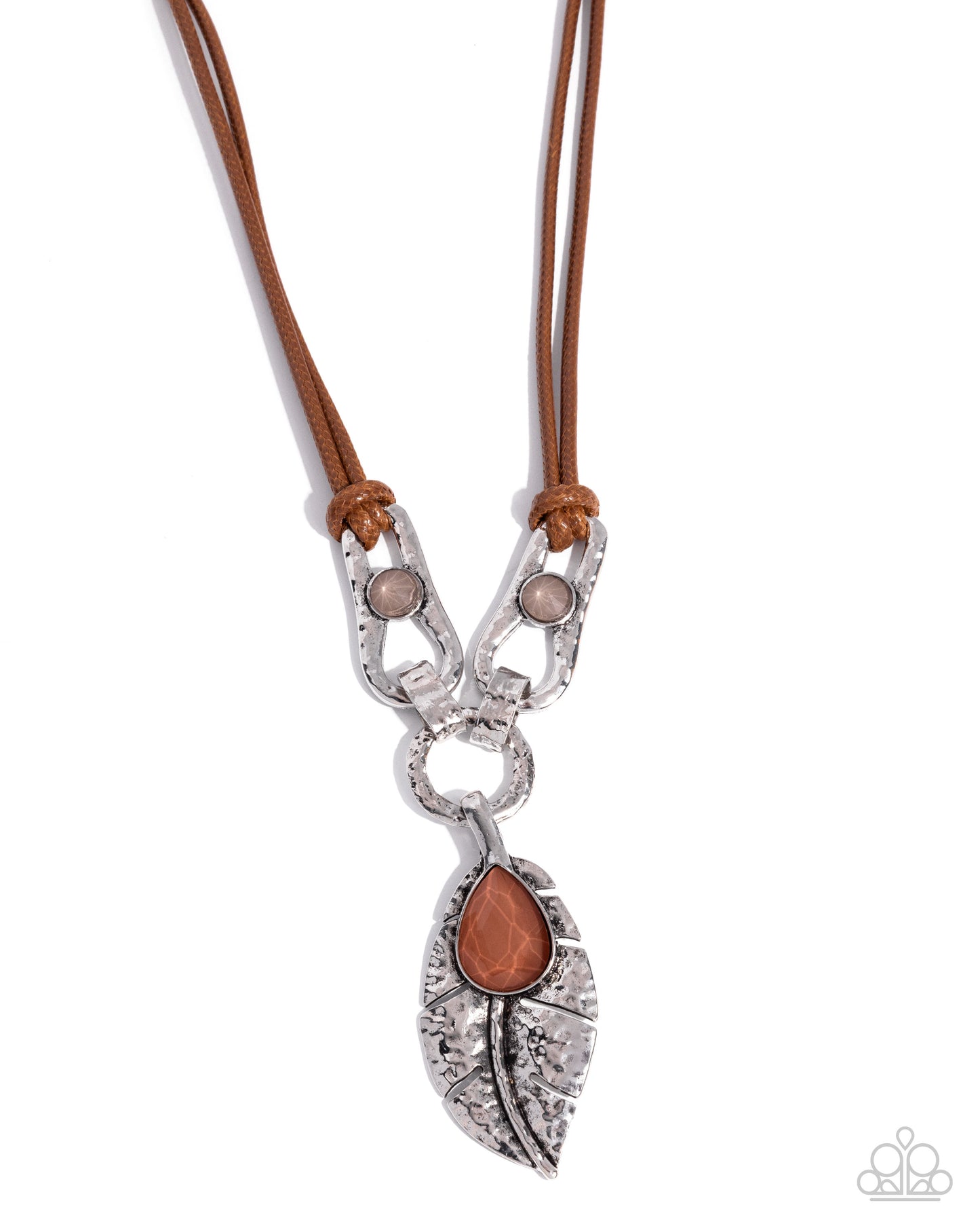 Fierce Feather - brown - Paparazzi necklace