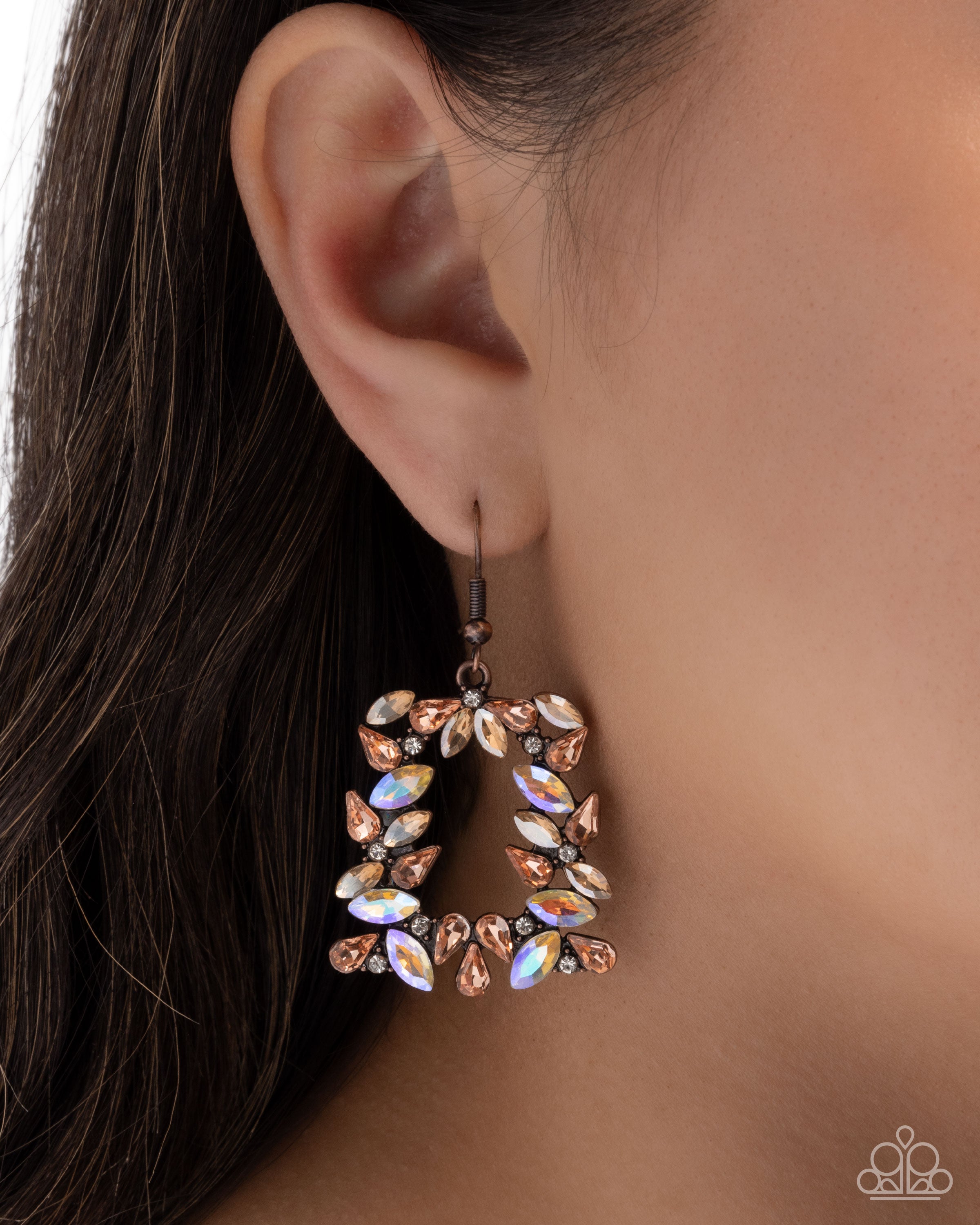 Fierce Frame - copper - Paparazzi earrings – JewelryBlingThing