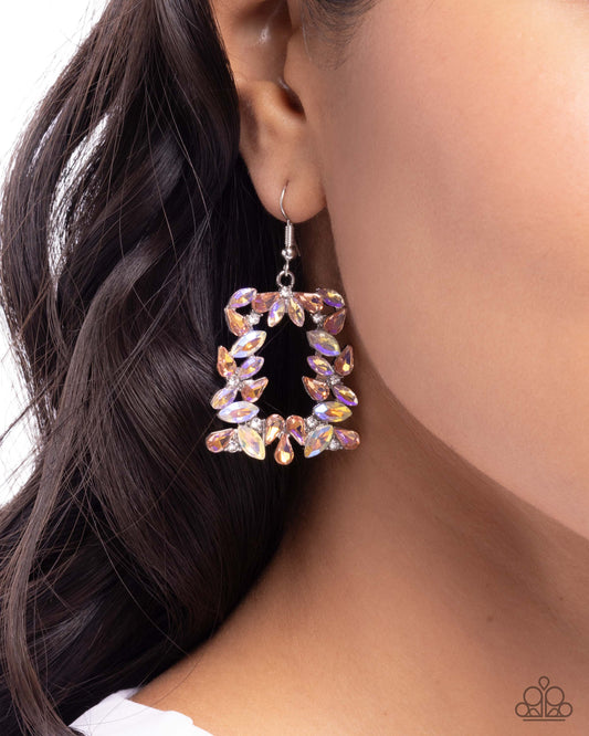 Fierce Frame - orange - Paparazzi earrings