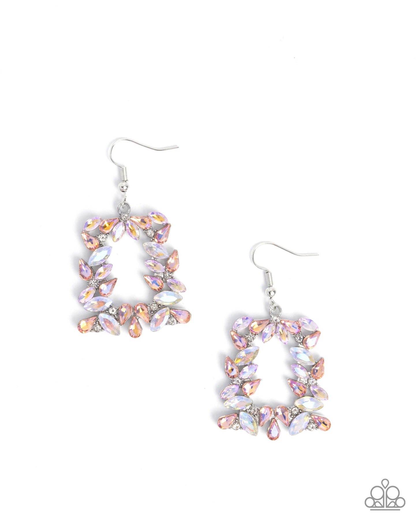 Fierce Frame - orange - Paparazzi earrings