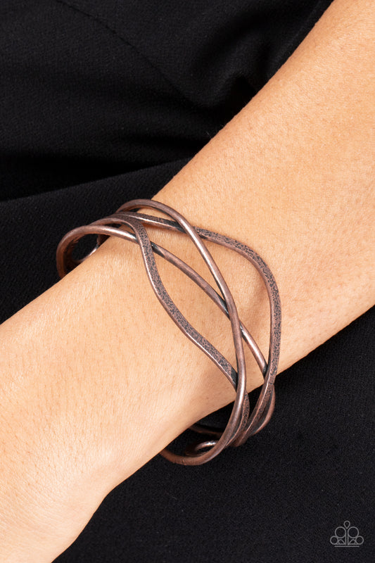 Fierce Fusion - copper - Paparazzi bracelet