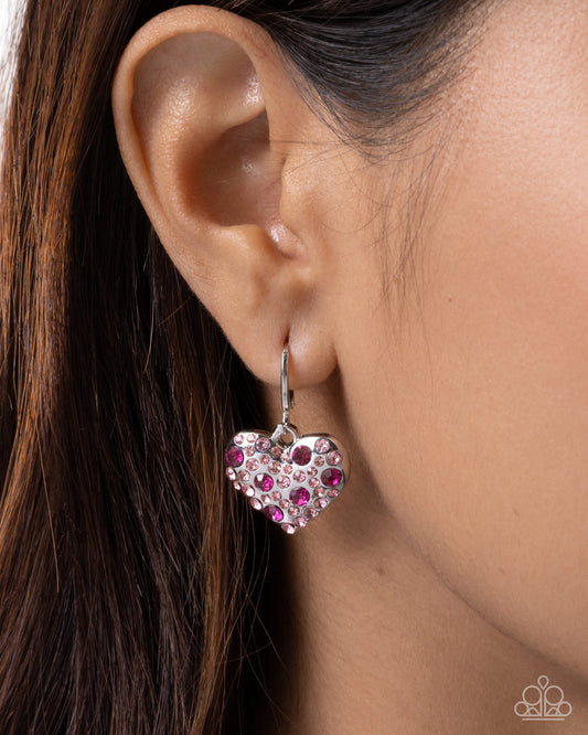Fiery Flirt - pink - Paparazzi earrings