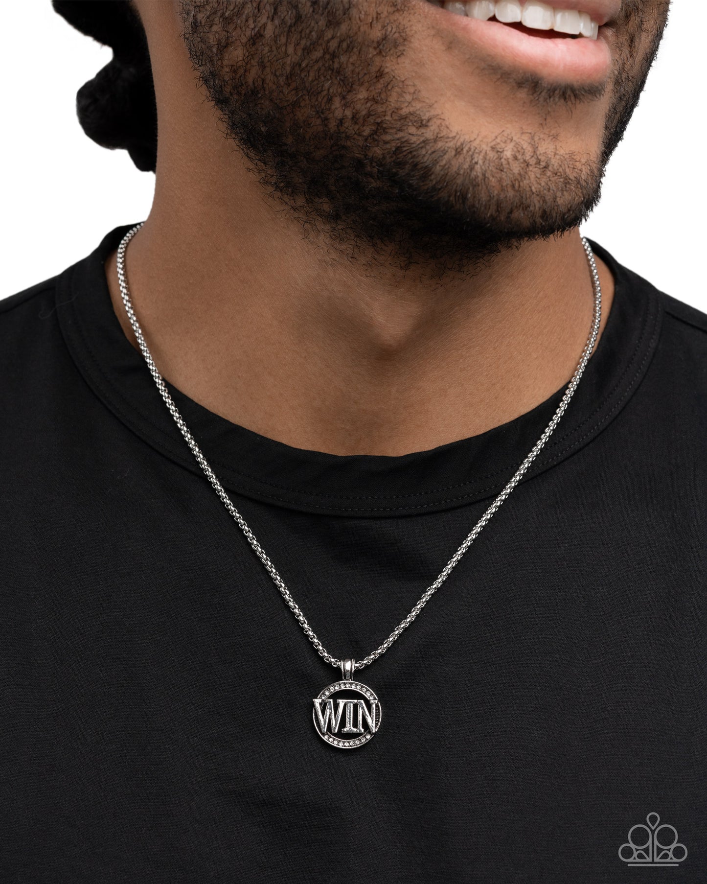 Fight to Win - silver - Paparazzi MENS necklace