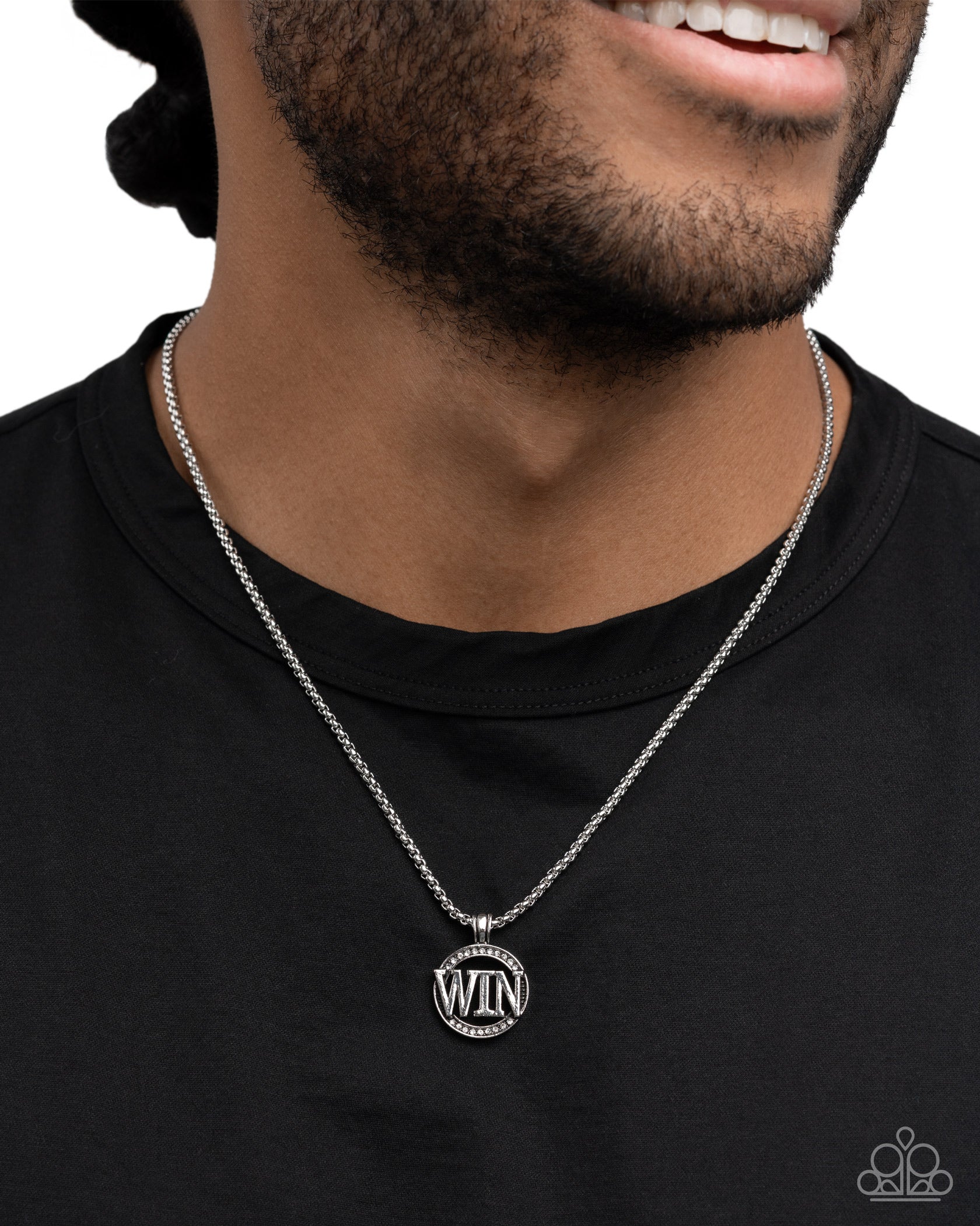 Fight to Win - silver - Paparazzi MENS necklace
