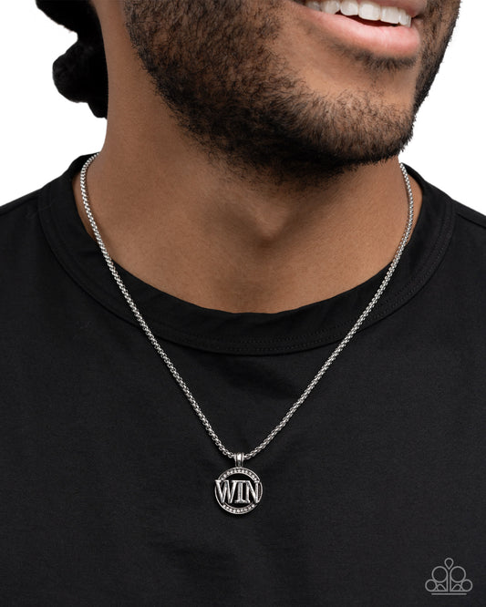 Fight to Win - silver - Paparazzi MENS necklace