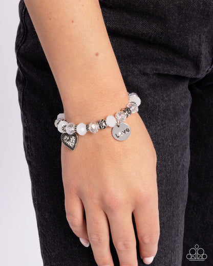 Filigree Finesse - white - Paparazzi bracelet