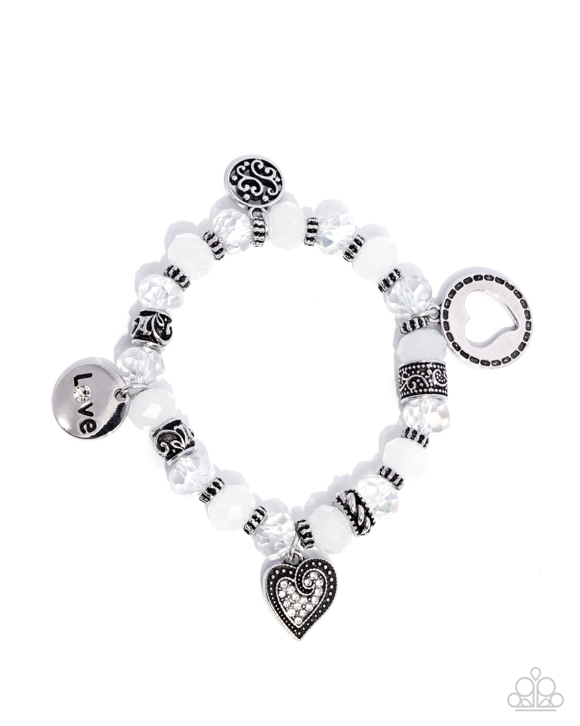 Filigree Finesse - white - Paparazzi bracelet