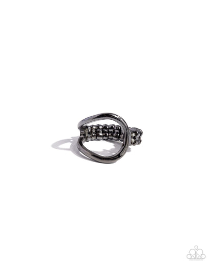 Fill The Gap - black - Paparazzi ring