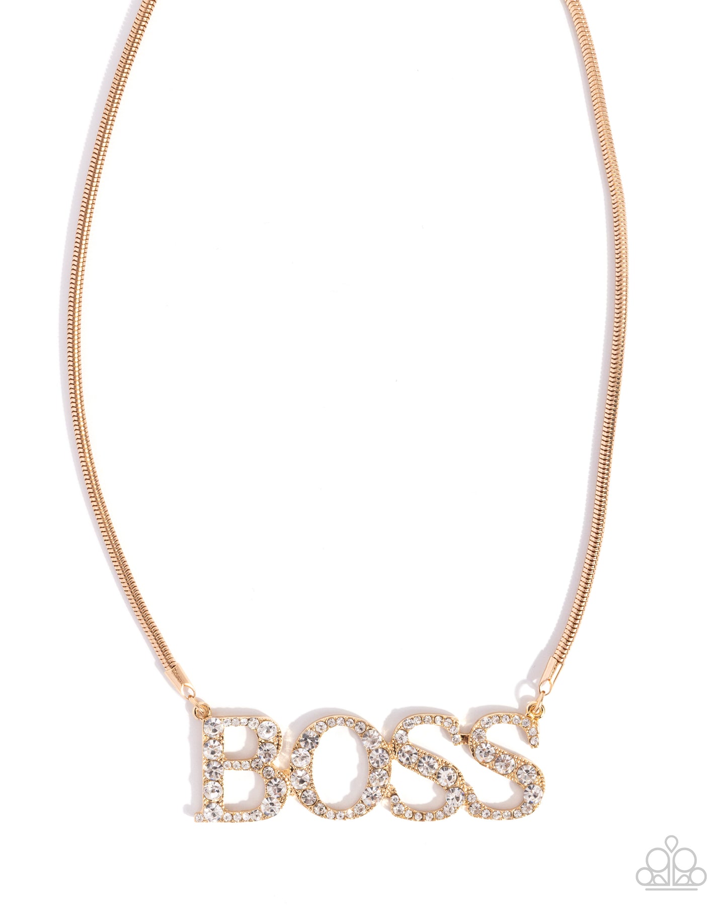 Final Boss - gold - Paparazzi necklace