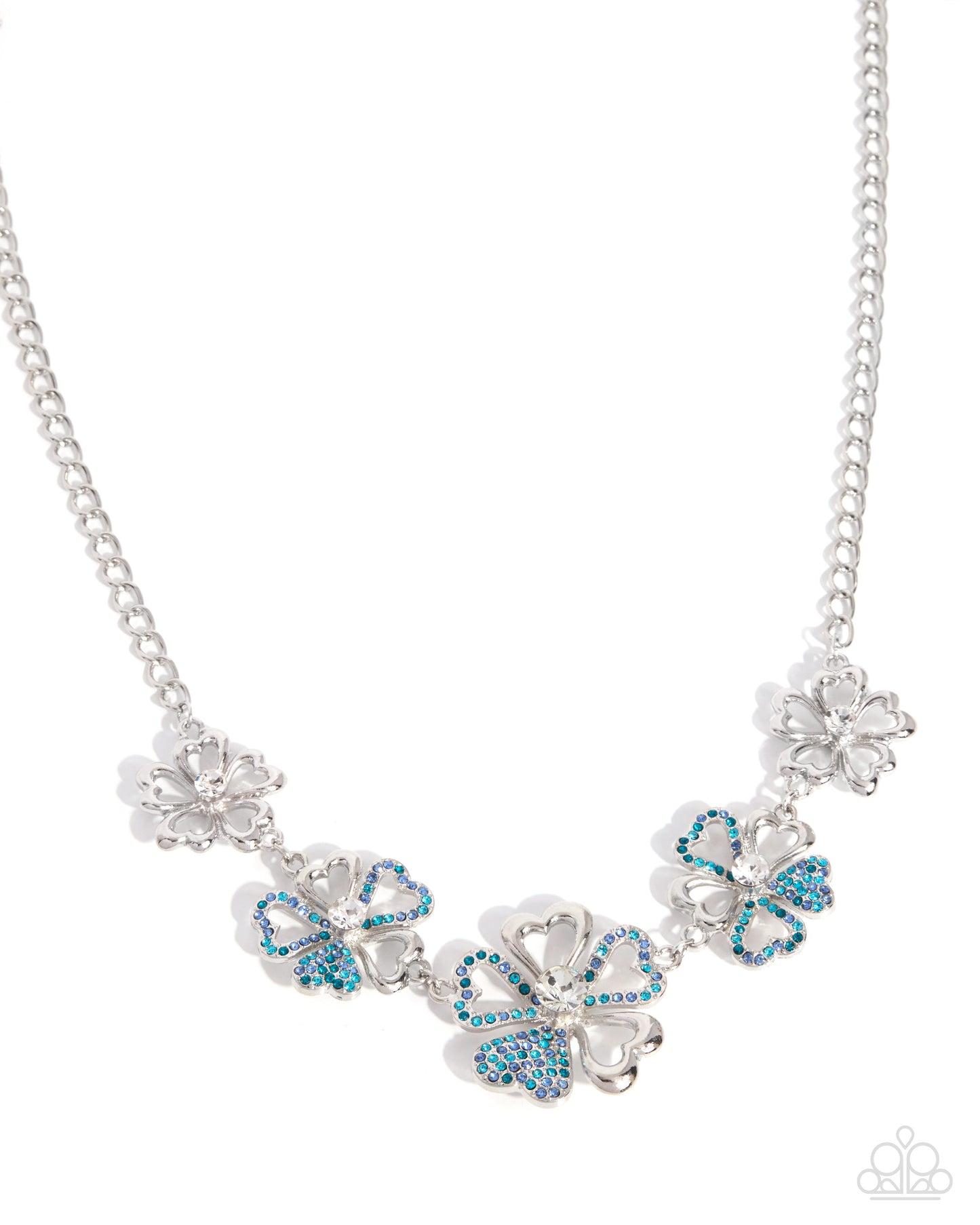 Finally Floral - blue - Paparazzi necklace