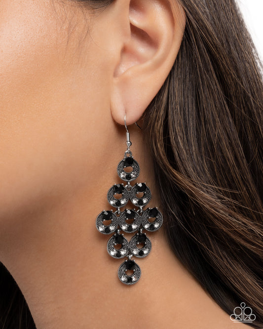 Find Your Sparkle - black - Paparazzi earrings