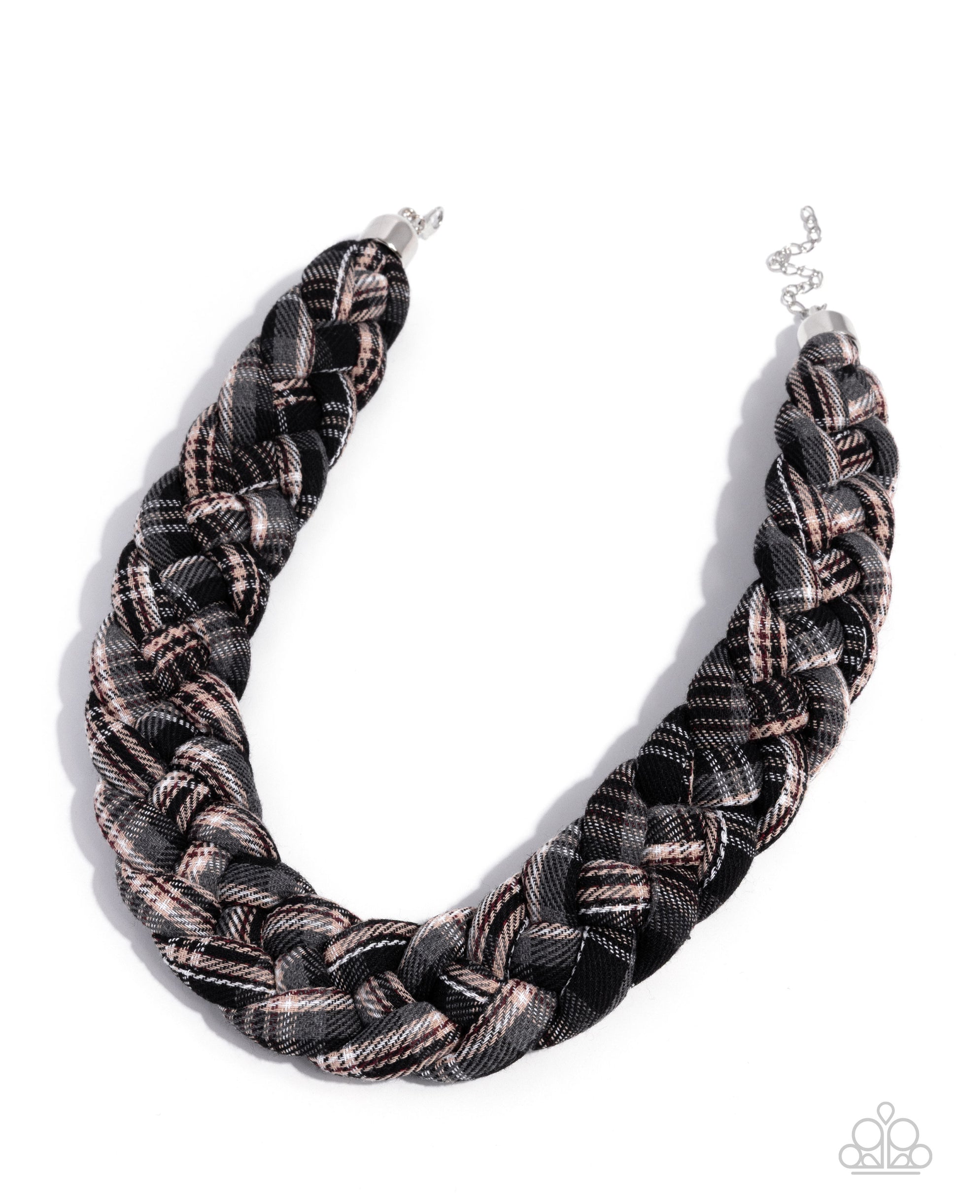 Fine Flannel - black - Paparazzi necklace