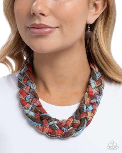 Fine Flannel - brown - Paparazzi necklace