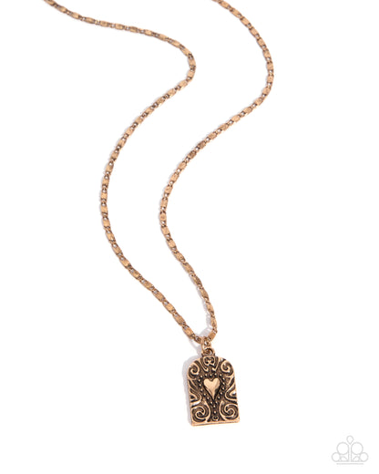 Fine Flirtation - gold - Paparazzi necklace