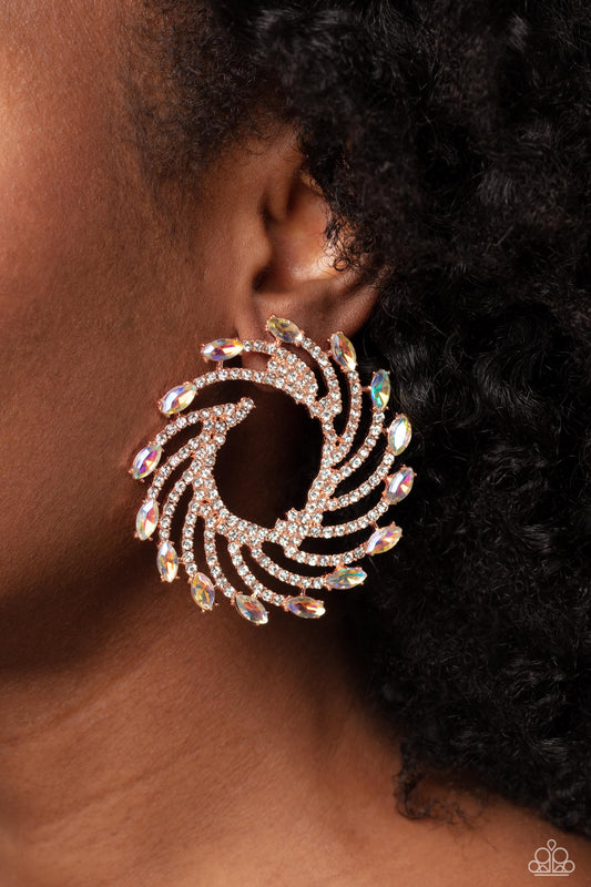 Firework Fanfare - copper - Paparazzi earrings