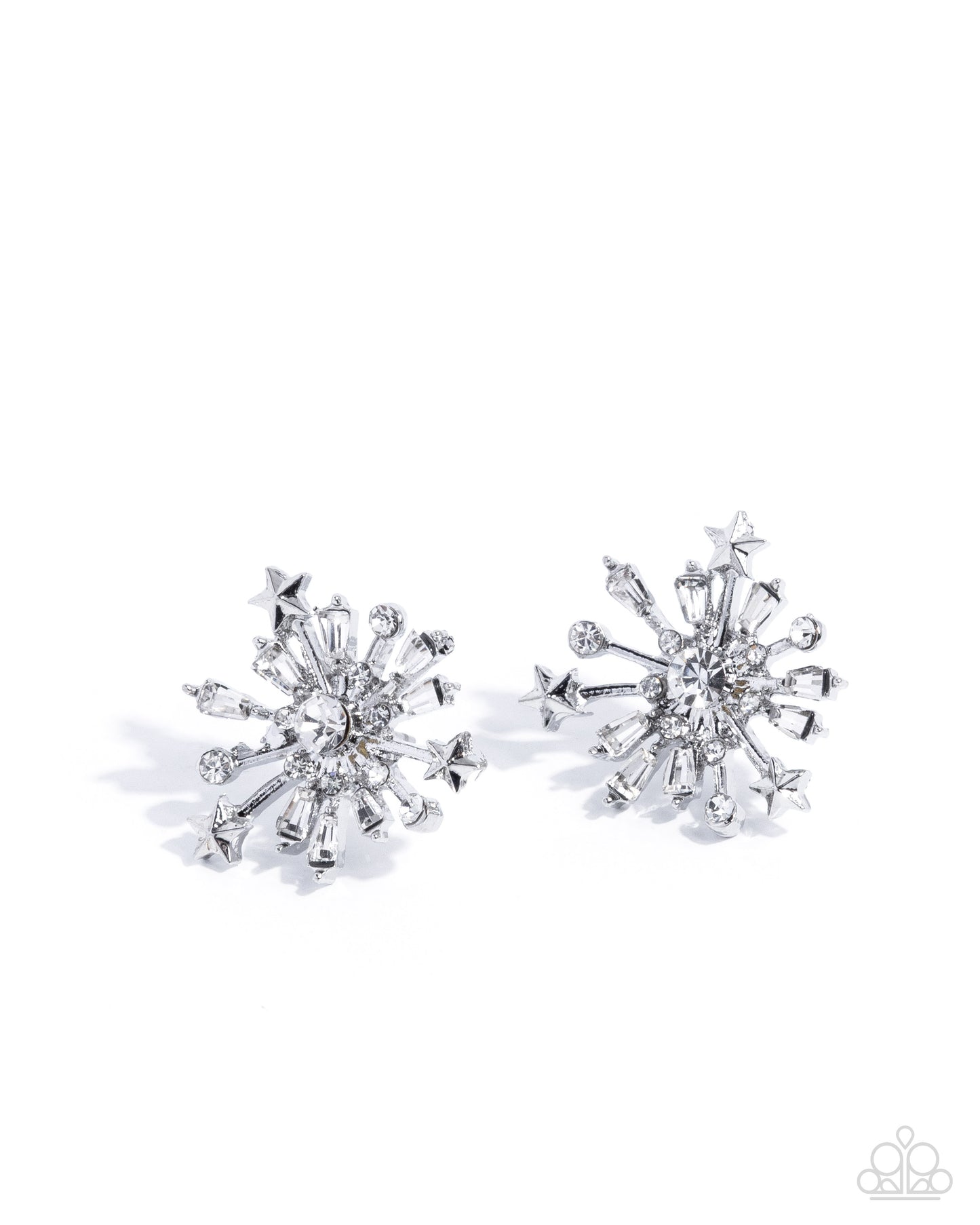 Firework Flair - white - Paparazzi earrings