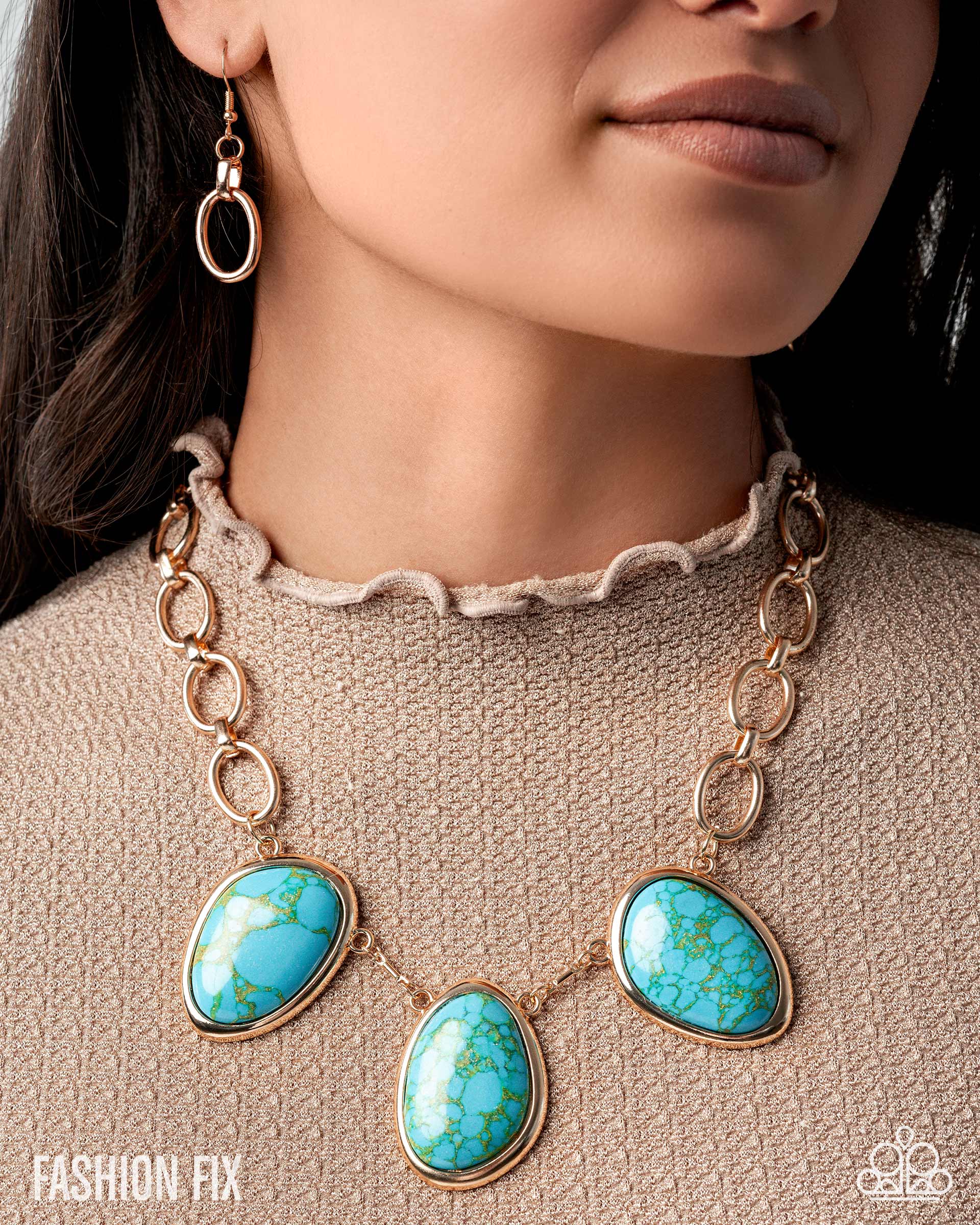 Firmly Grounded - gold - Paparazzi necklace